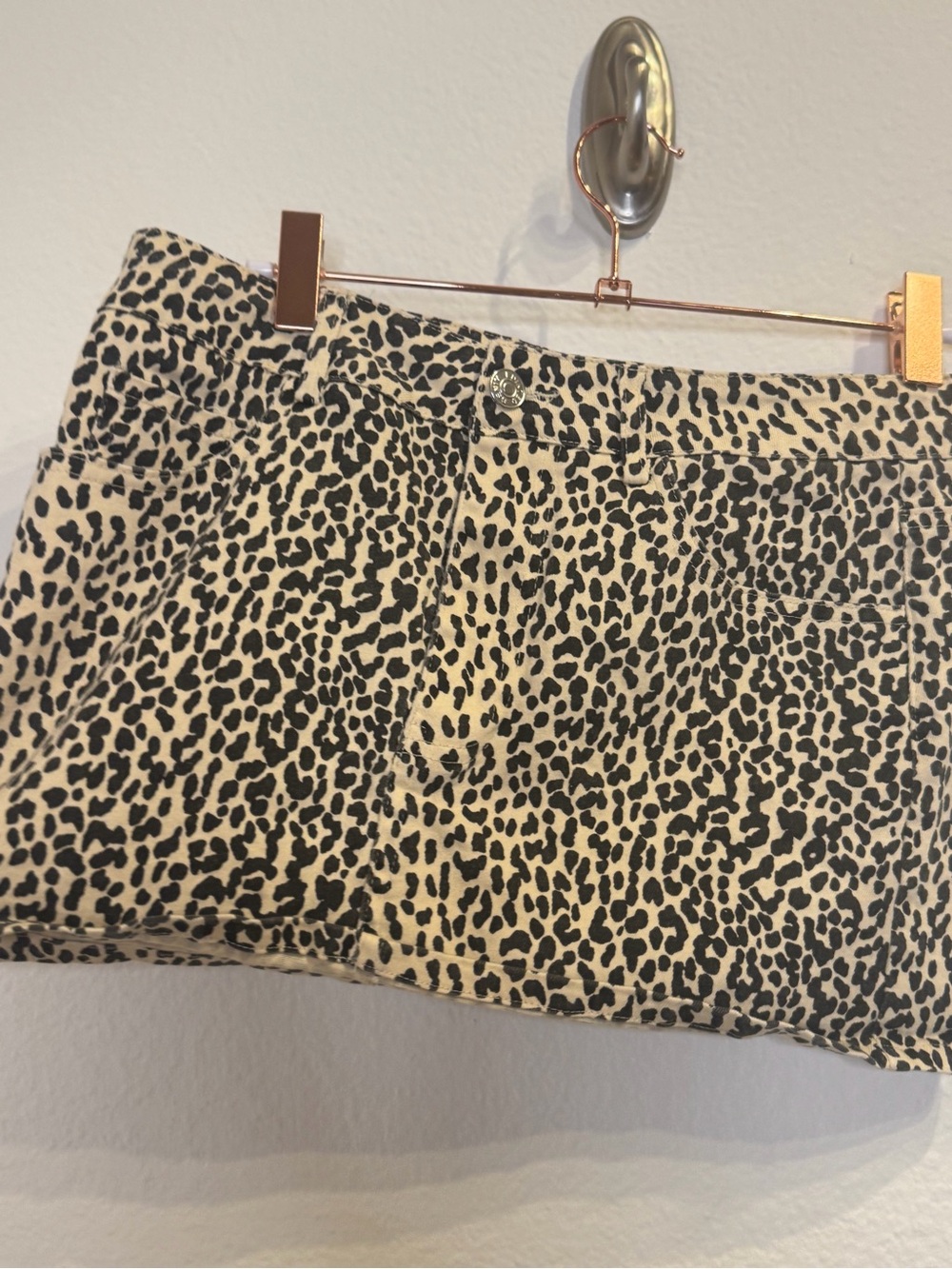 Edikted Leopard-Print Mini Skirt in Beige and Black